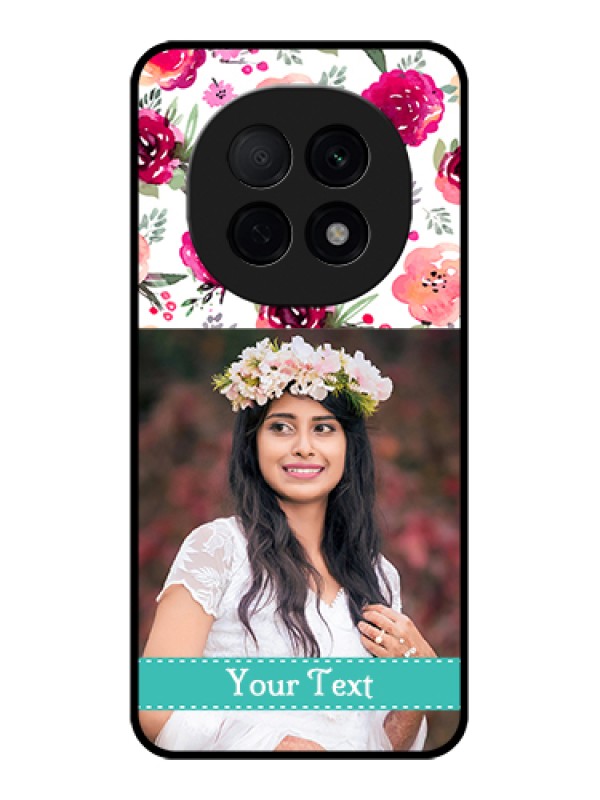 Custom Oppo F29 Pro 5G Custom Glass Phone Case - Water Colors Floral Design