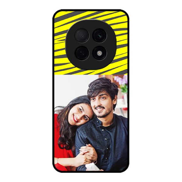 Oppo F29 Pro 5G Custom Glass Phone Case - Yellow Abstract Design Oppo F29 Pro 5G Custom Glass Phone Case - Yellow Abstract Design