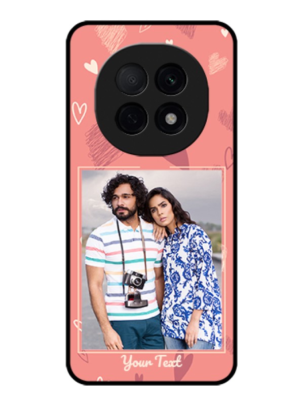 Custom Oppo F29 Pro 5G Custom Glass Phone Case - Love Doodle Art Design