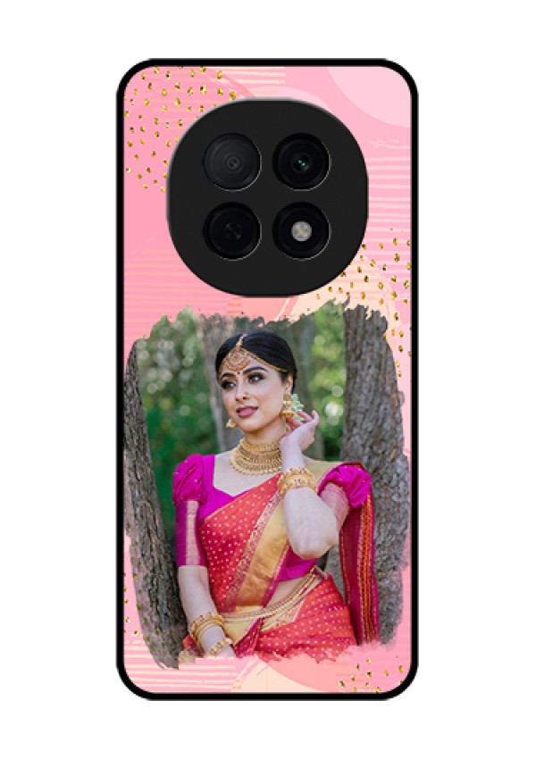 Oppo F29 Pro 5G Custom Glass Phone Case - Gold Glitter Splash Design