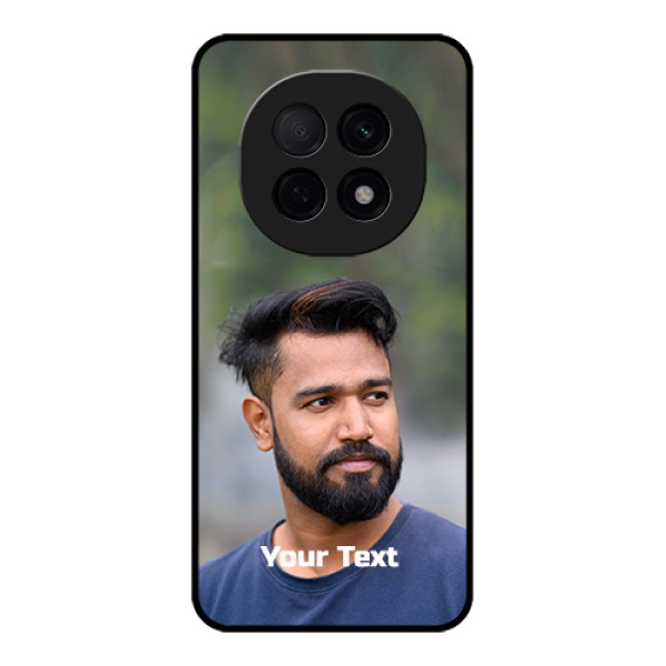 Oppo F29 Pro 5G Custom Glass Phone Case - Photo With Text Design