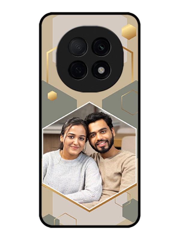 Custom Oppo F29 Pro 5G Custom Glass Phone Case - Stylish Hexagon Pattern Design