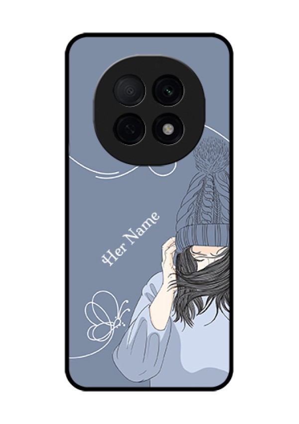 Oppo F29 Pro 5G Custom Glass Phone Case - Girl In Winter Outfit Design