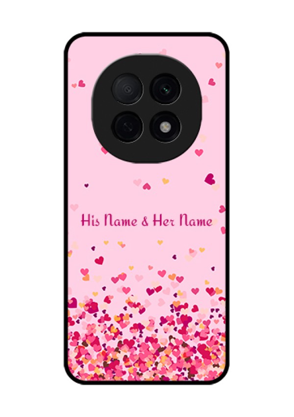 Oppo F29 Pro 5G Custom Glass Phone Case - Floating Hearts Design