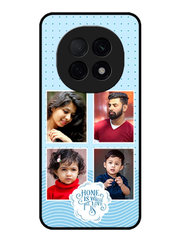 Custom Oppo F29 Pro 5G Custom Glass Phone Case - Cute Love Quote With 4 Pic Upload Design