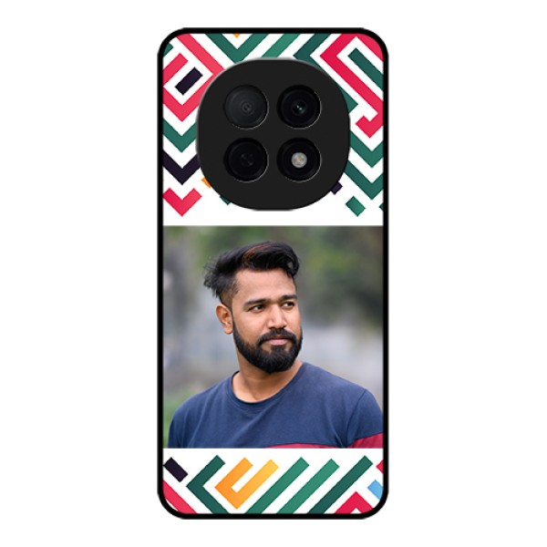 Oppo F29 Pro 5G Custom Glass Phone Case - Colorful Maze Pattern Design Oppo F29 Pro 5G Custom Glass Phone Case - Colorful Maze Pattern Design