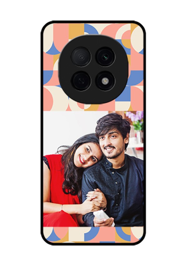 Oppo F29 Pro 5G Custom Glass Phone Case - Semi - Circle Maze Pattern Design