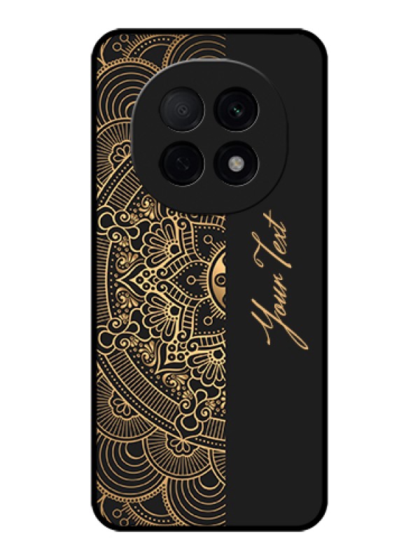 Custom Oppo F29 Pro 5G Custom Glass Phone Case - Mandala Art With Custom Text Design