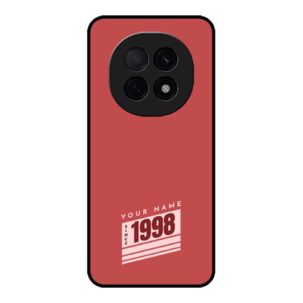 Oppo F29 Pro 5G Custom Glass Phone Case - Red Custom Year Of Birth Design Oppo F29 Pro 5G Custom Glass Phone Case - Red Custom Year Of Birth Design