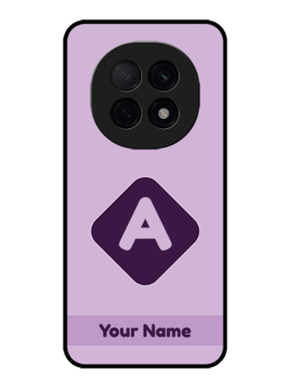 Custom Oppo F29 Pro 5G Custom Glass Phone Case - Custom Letter In Curved Badge Design