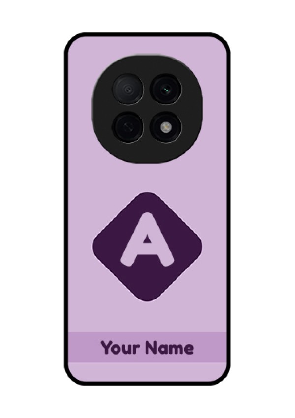 Oppo F29 Pro 5G Custom Glass Phone Case - Custom Letter In Curved Badge Design