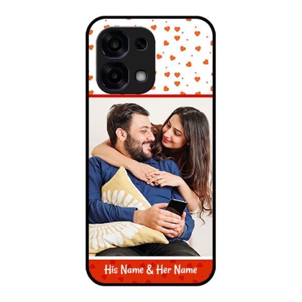 Oppo F31 5G Custom Glass Phone Case - Orange Love Symbol Design Oppo F31 5G Custom Glass Phone Case - Orange Love Symbol Design