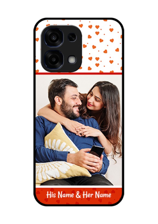 Oppo F31 5G Custom Glass Phone Case - Orange Love Symbol Design