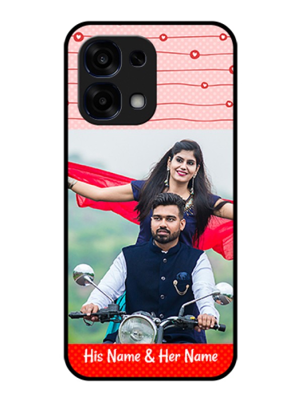 Custom Oppo F31 5G Custom Glass Phone Case - Red Pattern Case Design