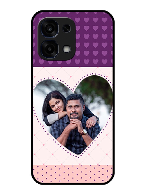 Custom Oppo F31 5G Custom Glass Phone Case - Violet Love Dots Design