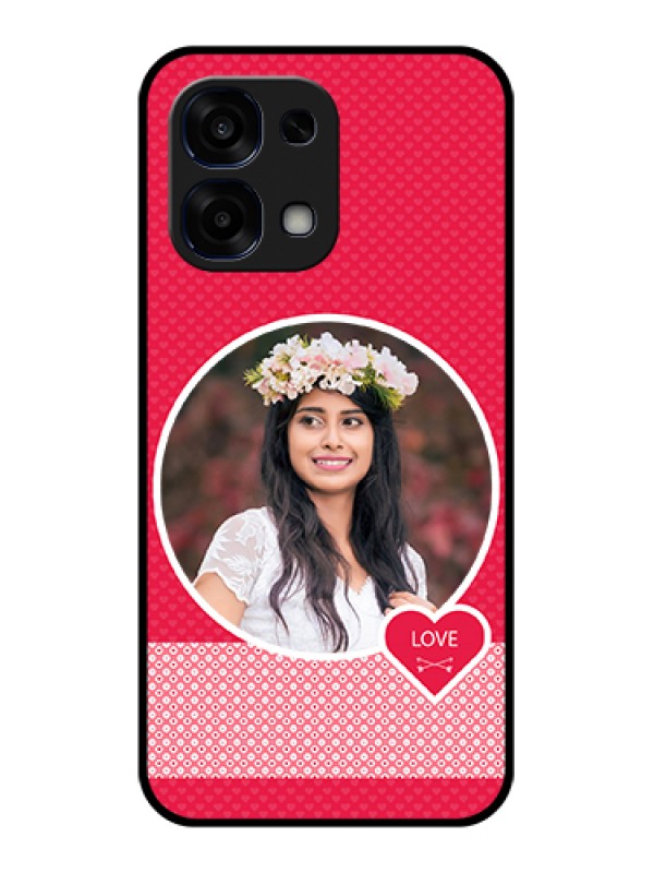Custom Oppo F31 5G Custom Glass Phone Case - Pink Color Pattern Design