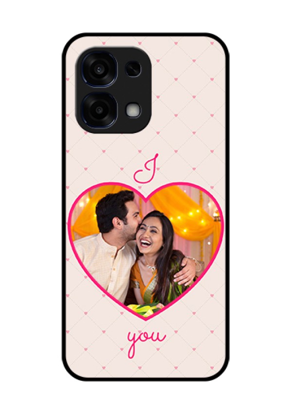 Oppo F31 5G Custom Glass Phone Case - Heart Shape Design