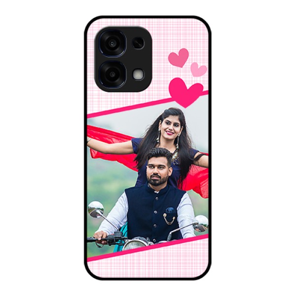 Oppo F31 5G Custom Glass Phone Case - Love Shape Heart Design