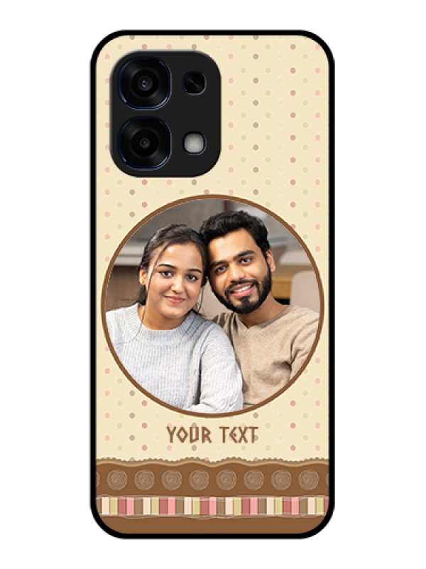 Custom Oppo F31 5G Custom Glass Phone Case - Brown Dotted Mobile Case Design