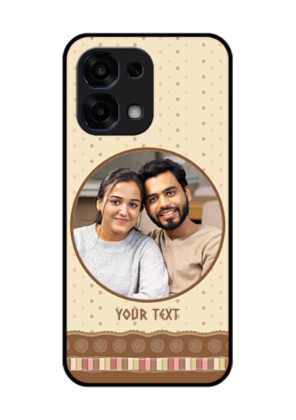 Oppo F31 5G Custom Glass Phone Case - Brown Dotted Mobile Case Design
