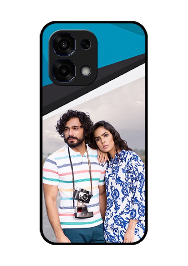 Oppo F31 5G Custom Glass Phone Case - Simple Pattern Photo Upload Design