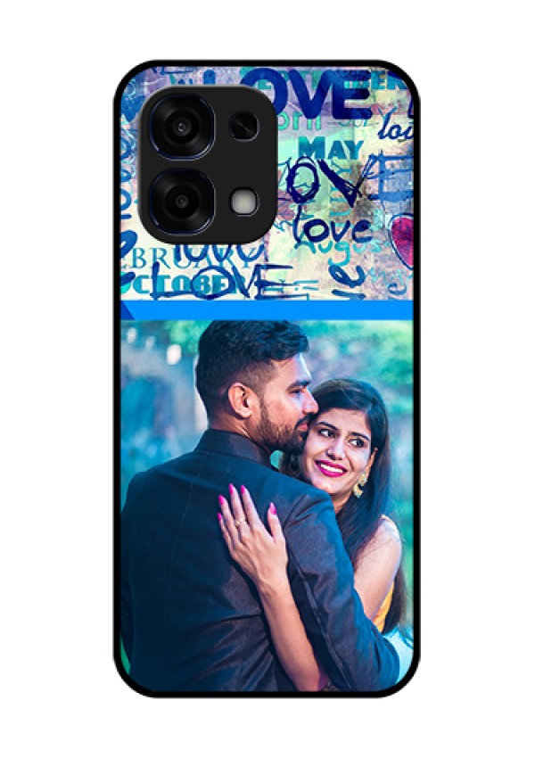 Oppo F31 5G Custom Glass Phone Case - Colorful Love Design