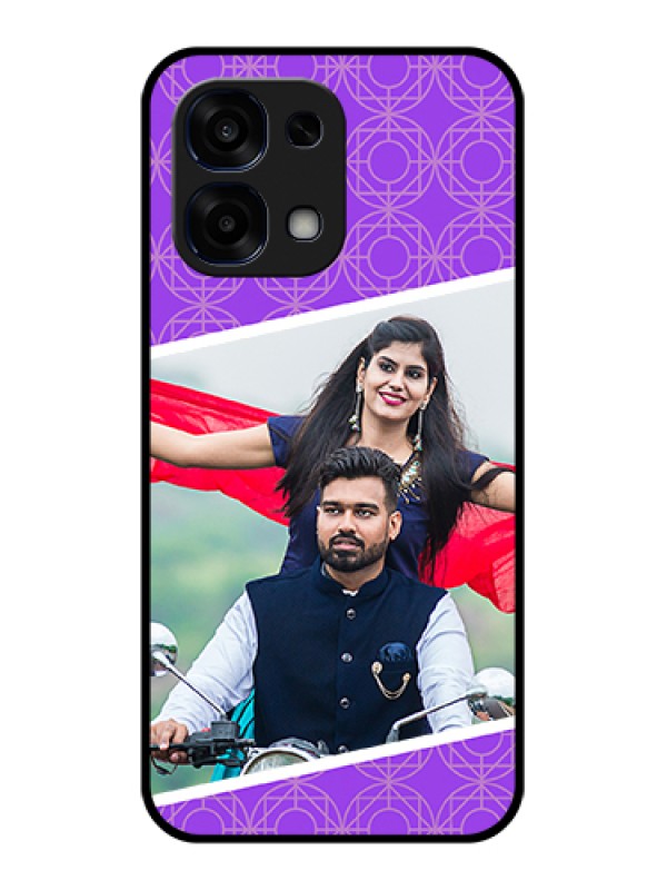 Custom Oppo F31 5G Custom Glass Phone Case - Violet Color Pattern Design