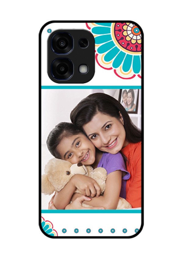 Oppo F31 5G Custom Glass Phone Case - Flower Design