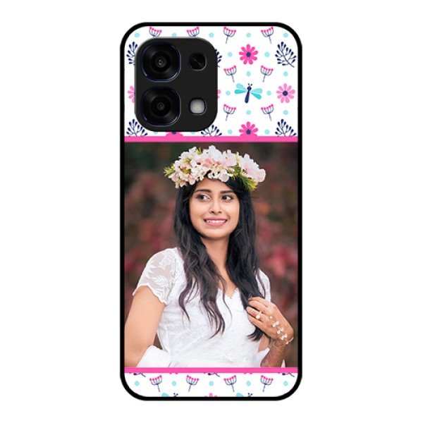 Oppo F31 5G Custom Glass Phone Case - Colorful Flower Design Oppo F31 5G Custom Glass Phone Case - Colorful Flower Design