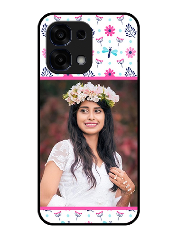 Custom Oppo F31 5G Custom Glass Phone Case - Colorful Flower Design