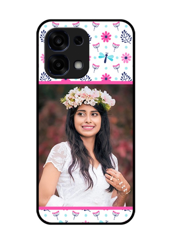 Oppo F31 5G Custom Glass Phone Case - Colorful Flower Design