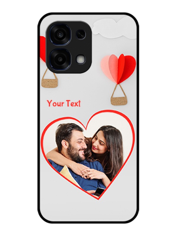 Custom Oppo F31 5G Custom Glass Phone Case - Parachute Love Design