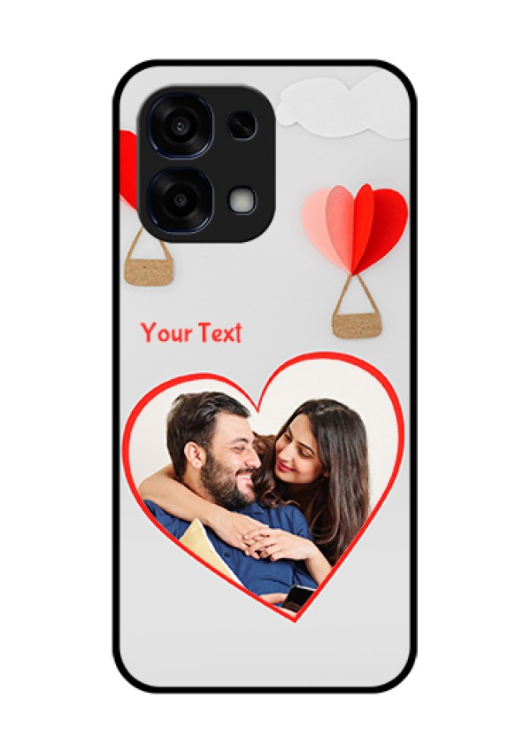 Oppo F31 5G Custom Glass Phone Case - Parachute Love Design