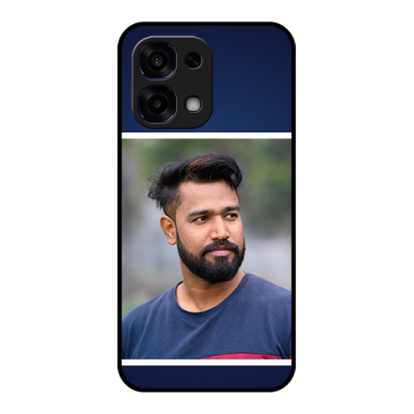 Oppo F31 5G Custom Glass Phone Case - Simple Royal Blue Design Oppo F31 5G Custom Glass Phone Case - Simple Royal Blue Design