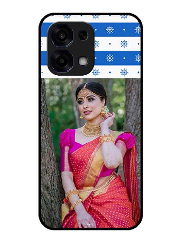 Custom Oppo F31 5G Custom Glass Phone Case - Snow Pattern Design