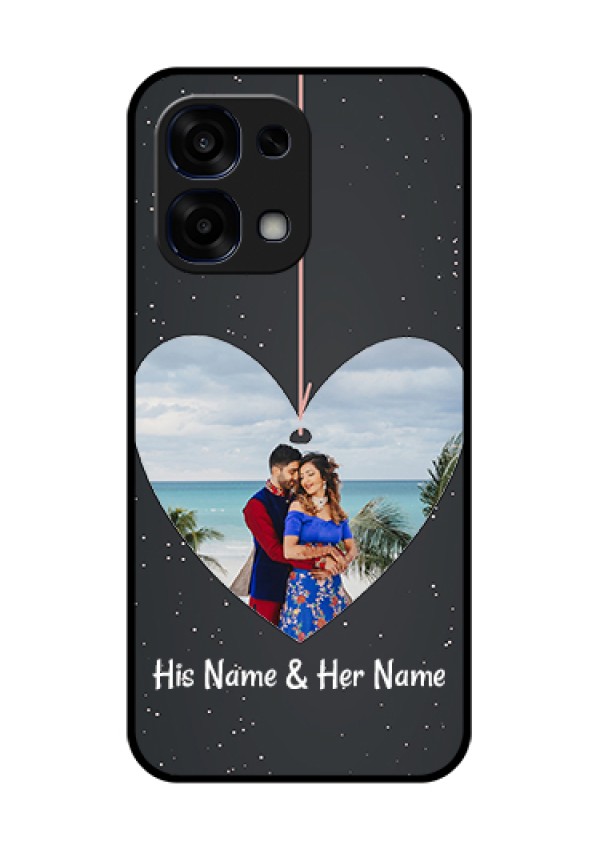 Oppo F31 5G Custom Glass Phone Case - Hanging Heart Design