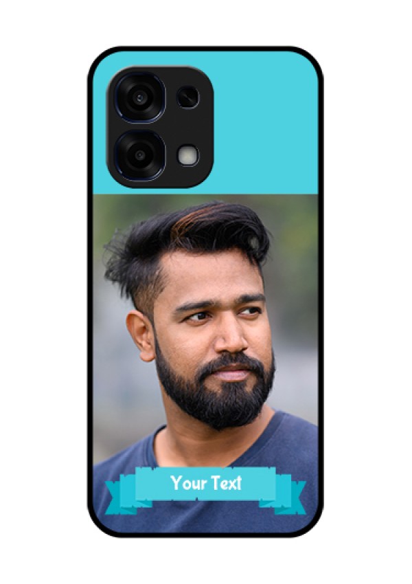 Oppo F31 5G Custom Glass Phone Case - Blue Color Design