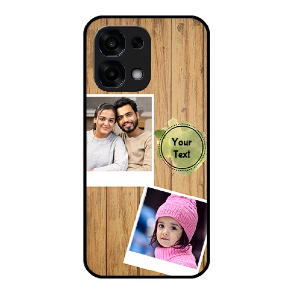 Oppo F31 5G Custom Glass Phone Case - Wooden Texture Design