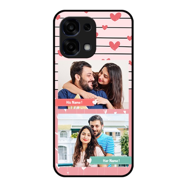 Oppo F31 5G Custom Glass Phone Case - Photo With Heart Design