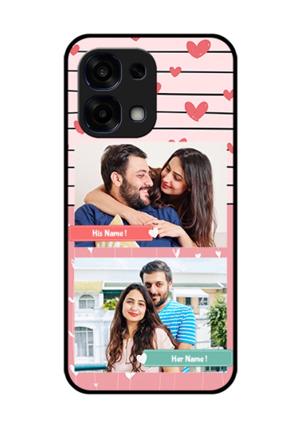 Oppo F31 5G Custom Glass Phone Case - Photo With Heart Design