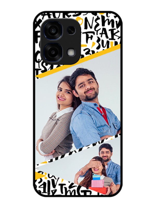 Custom Oppo F31 5G Custom Glass Phone Case - Letters Pattern Design