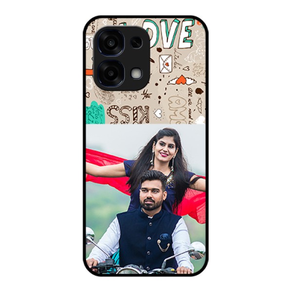 Oppo F31 5G Custom Glass Phone Case - Love Doodle Pattern