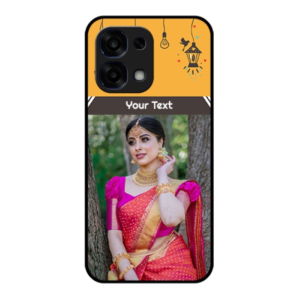Oppo F31 5G Custom Glass Phone Case - With Family Picture And Icons Oppo F31 5G Custom Glass Phone Case - With Family Picture And Icons