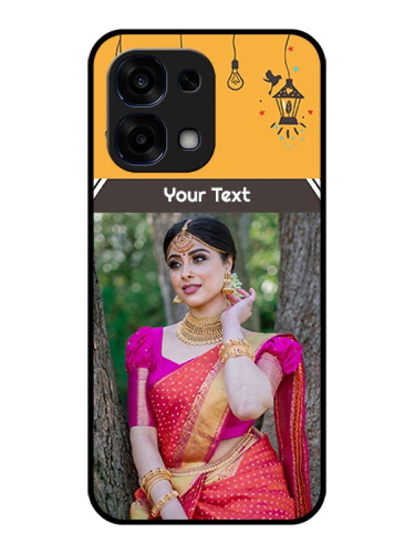 Custom Oppo F31 5G Custom Glass Phone Case - With Family Picture And Icons