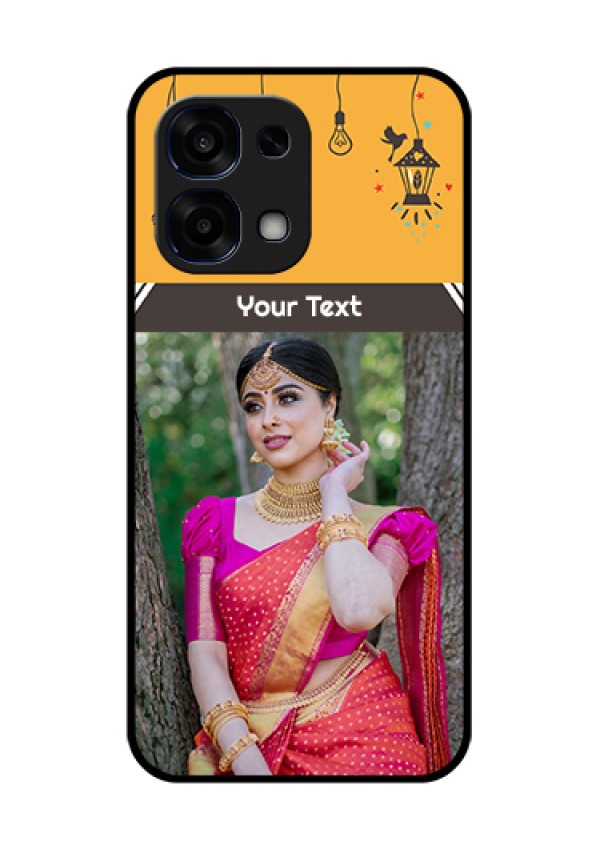 Oppo F31 5G Custom Glass Phone Case - With Family Picture And Icons