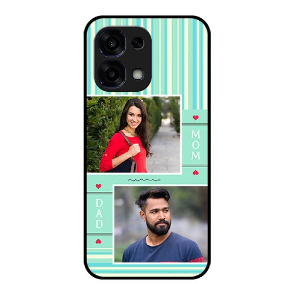 Oppo F31 5G Custom Glass Phone Case - Mom & Dad Pic Design
