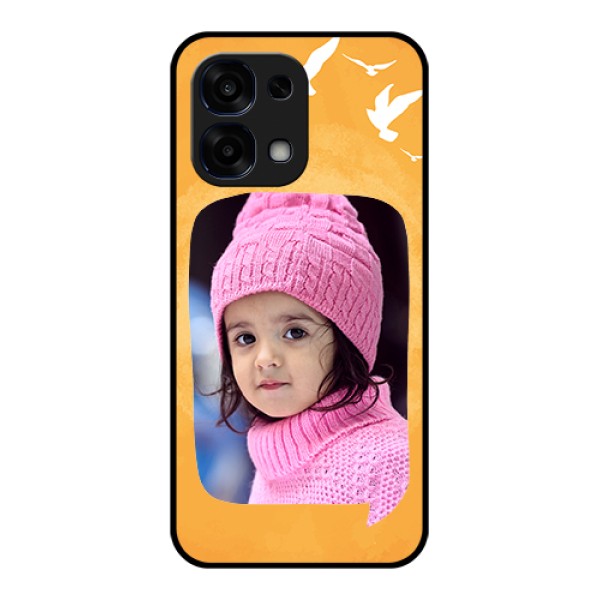 Oppo F31 5G Custom Glass Phone Case - Water Color Design With Bird Icons Oppo F31 5G Custom Glass Phone Case - Water Color Design With Bird Icons