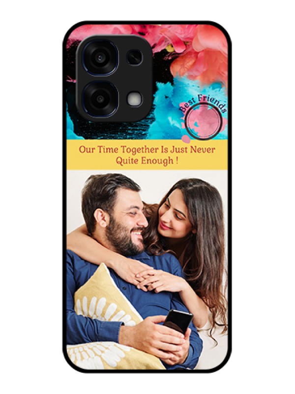 Custom Oppo F31 5G Custom Glass Phone Case - Quote With Acrylic Painting Design