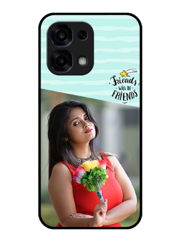 Custom Oppo F31 5G Custom Glass Phone Case - Friends Picture Icon Design