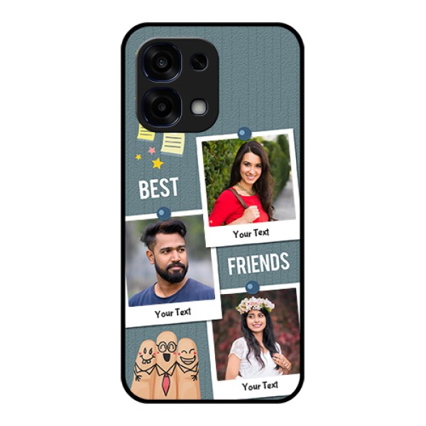 Oppo F31 5G Custom Glass Phone Case - Sticky Frames And Friendship Design Oppo F31 5G Custom Glass Phone Case - Sticky Frames And Friendship Design